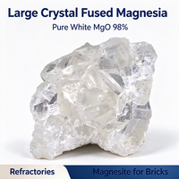 Matériaux réfractaires à 98 %, magnésite/magnésia blanche à gros cristaux fusionnés pour la production de briques MgO-C
