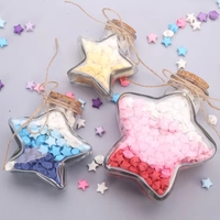 Bouteilles en verre miniatures de 50 ml en forme de cœur, pots décoratifs en forme d'étoile, petites bouteilles en verre décoratives avec bouchon en liège