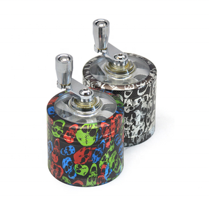 Hot Sale Custom Logo Zinc Alloy High Quality Magnetic 63 Mm/55 Mm 4-Layer Classic Spice Hand Crank <b>Herb</b> Crusher <b>Grinder</b> - Product Image 4