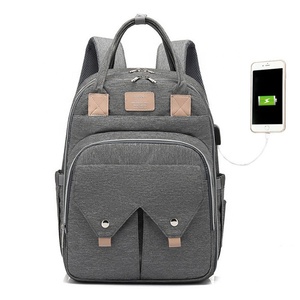 En gros USB Étanche Sac À Langer pour Maman Maternité Nappy Sac À Dos <span class=keywords><strong>Poussette</strong></span> momie sac à dos - Product Image 1