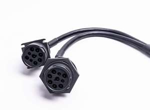 Schwarz Typ 2 J1939 Deutsch 9 Pin Geformt Stecker Splitter Y Kabel Diagnose Kabelbaum für Lkw Freightliner GPS ELD anhänger - Product Image 3