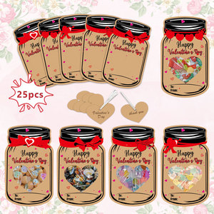 Cartes de la Saint-Valentin en forme de bouteille flottante pour enfants, cadeaux de fête scolaire en papier pour garçons, filles, tout-petits, échange en classe - Product Image 5