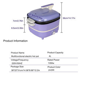 Sartén Eléctrica Multifunción Antiadherente de Gran Venta 2026: Tendencia en Sartenes para Freír para el Hogar, Hoteles y Dormitorios - Product Image 2