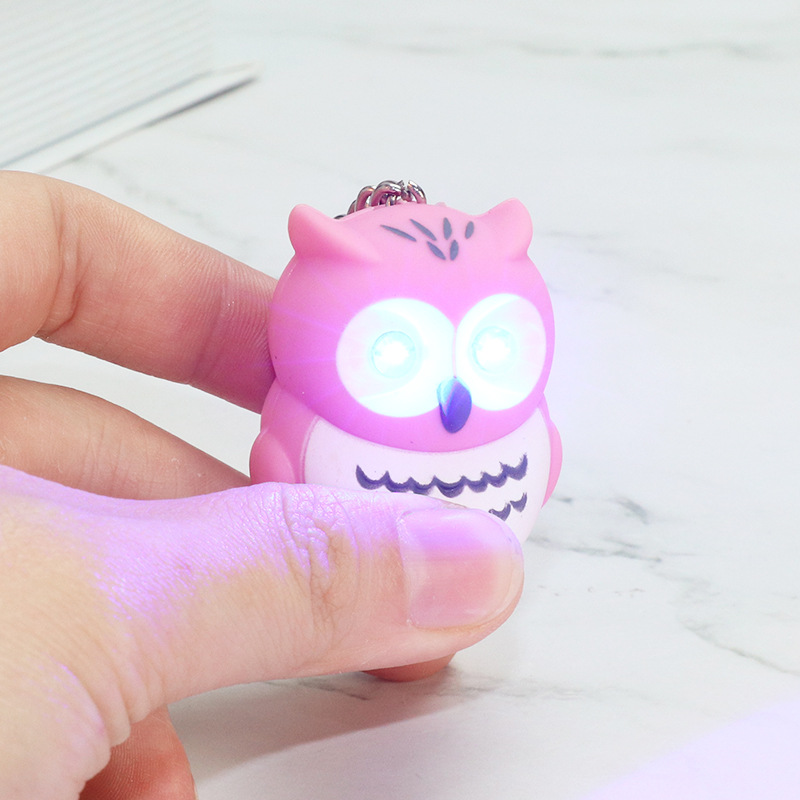 Portachiavi a forma di gufo, 3 cm, in metallo, idea regalo, per bambini, ragazze, ragazzi, uccellini, Uhu