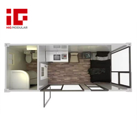 Bureau préfabriqué préfabriqué avec mur rideau en verre Panneau sandwich Maison conteneur de luxe