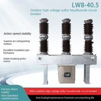 Interruptor de circuito de hexafluoruro de azufre de 35KV LW8-40.5/1600-31.5 1600A 50Hz para exteriores, interruptor de gas SF6 de alta tensión con tanque de potencia