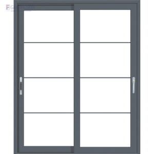 Fuson ประตูบานเลื่อนอลูมิเนียมบานเลื่อนติดผนังกั้นกระจกบางกรอบภายในกันเสียงอัตโนมัติ - Product Image 4