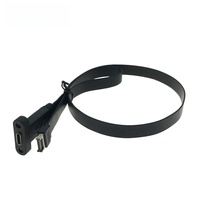 Großhandel 10 Gbps USB3.1 Typ E männlich zu USB Typ C weiblich Flachkabel mit Frontpanel-Halterung