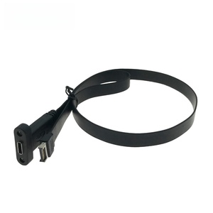Venta al por mayor 10Gbps USB3.1 Tipo E macho a USB Tipo C hembra cable plano con montaje en panel frontal - Product Image 3