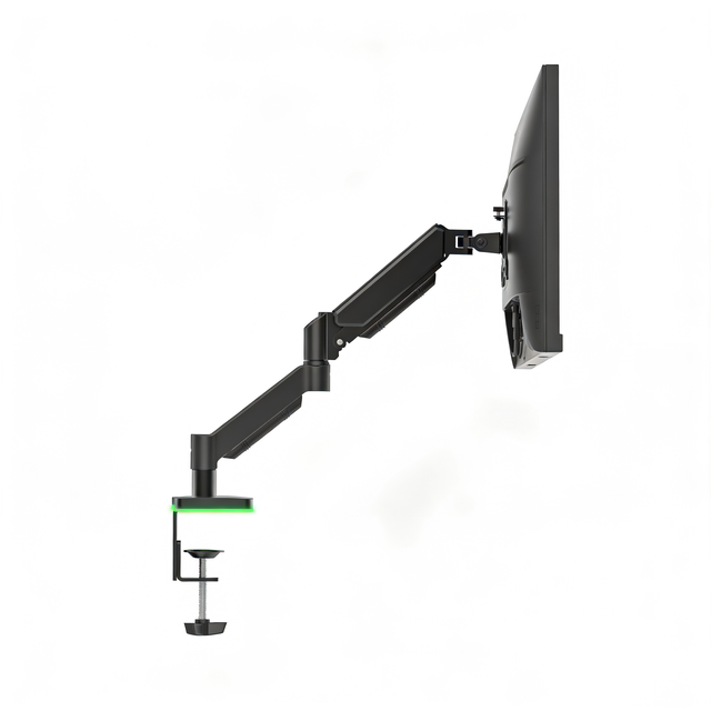 Modern Minimalist Monitor Arm Lighting Base USB Type C Interface Desk Mount Adjustable Load Bearing Support 2-9 Kg 32-inch Stock