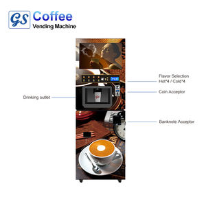 Distributeur automatique de café chaud et froid commercial, distributeur de café sur pied, Maquinas Vending De Cafe, distributeur de café à 4 réservoirs - Product Image 2