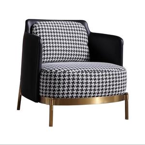 Lusso oro cornice italiana soggiorno Design singolo per il tempo libero sedia postmoderna Nordic Lounge poltrona reclinabile - Product Image 1