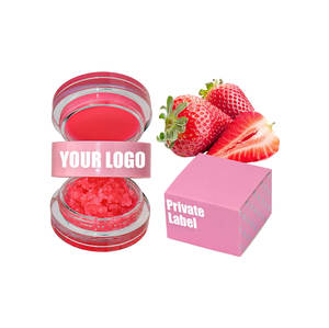 Logo personnalisé sucre <span class=keywords><strong>meilleur</strong></span> hydratant rose fraise <span class=keywords><strong>baume</strong></span> blanchissant pour les lèvres et gommage pour les lèvres sèches - Product Image 1