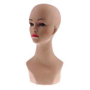 Modello di espositore per manichino donna realistica parrucca per la testa gonfiabile più dimensioni cappello gioielli occhiali sciarpa per la visualizzazione di accessori - Product Image 4