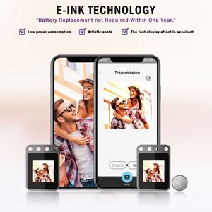 Pendentif écran E-ink FindXeink avec photo personnalisée, traqueur GPS intégré et design sur mesure, photo couleur, texte, contact, mémo - Product Image 5