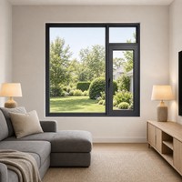 Fenêtres et Portes sur Mesure en Alliage d'Aluminium pour Maisons Modernes, Triple Vitrage, Utilisation en Salle de Bain, Marché Australien, Projets Hôteliers