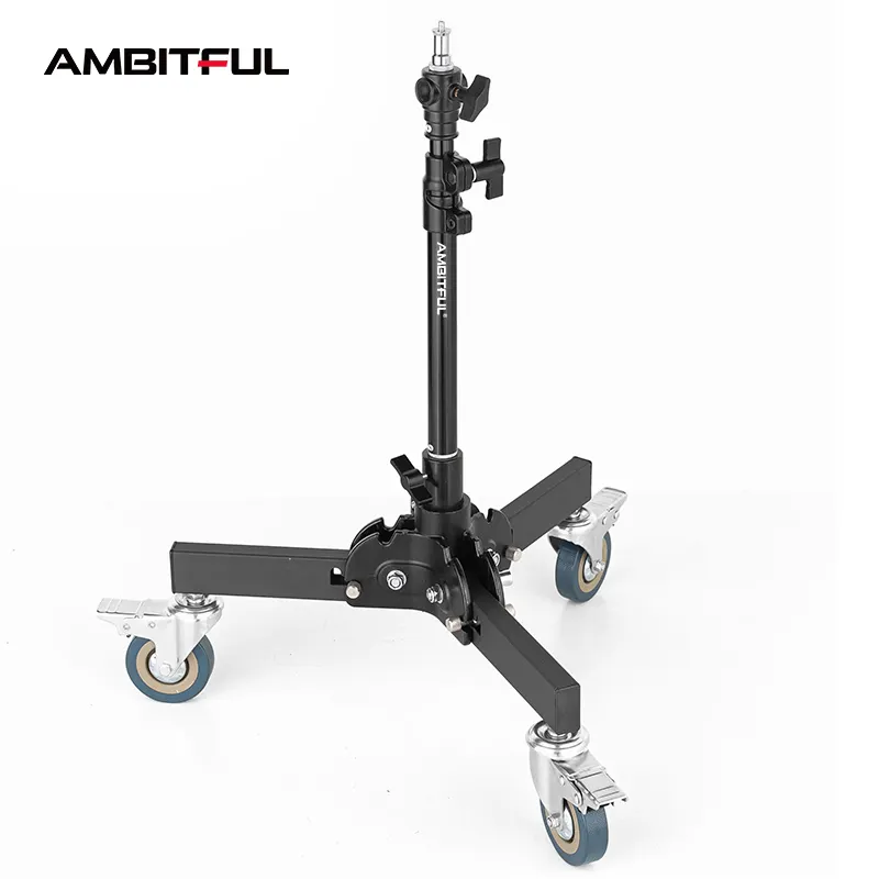 61-81Cm Beroep Verwijderbare Zeer Stevig Vouwen Floor Light Stand En Wielen Voor Studio Flash Led Licht