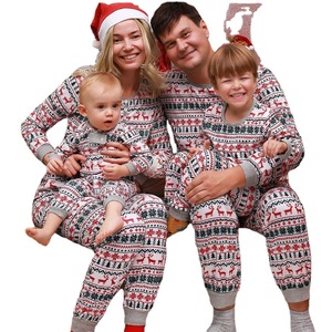 Pijamas Navideños Familiares para Niños y Conjuntos a Juego para las Temporadas de Verano y Otoño - Product Image 1