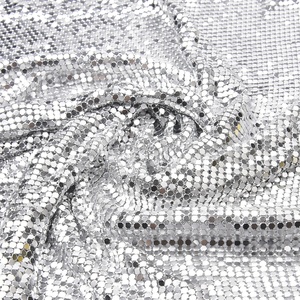 Tessuto in Rete Metallica Dorata 45*150cm con Paillettes e Strass per Creazione di Abiti, Borse, <span class=keywords><strong>Vestiti</strong></span> e Accessori Glitterati - Product Image 5