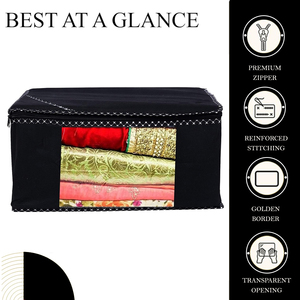 Cubiertas Sari individuales de plástico con cubierta de cremallera Bolsas de embalaje BSC Saree Work Saree Cover para mujer - Product Image 5