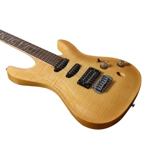 Bolt-on Guitar điện 24 phím đàn ngọn lửa phong hàng đầu mà không cần Pickguard S-S-H pickups cao cấp tùy chỉnh guitar điện nhà máy - Product Image 4