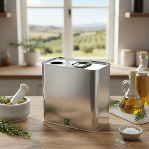 Kontensan L065 Rectangle Tin Can 2L Olive Oil Can 85x158mm X H153mm Turkey - Product Image 3