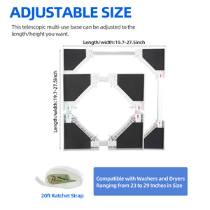 Supporto mobile impilabile per lavatrice, staffa antiscivolo per asciugatrice, telaio di collegamento in plastica impilabile per <span class=keywords><strong>lavastoviglie</strong></span> - Product Image 2