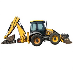 รถตักล้อยาง JCB รุ่น 4CX สีเหลือง มือสอง สำหรับงานก่อสร้าง พร้อมหัวตักด้านหน้าและแขนขุด น้ำหนักเครื่องยนต์ 7000 กก. ใช้งานมาแล้ว 0-2000 ชั่วโมง - Product Image 1