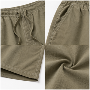 Wholesale <strong>Ladies</strong> <strong>Khaki</strong> Contrast Stitch Casual Drawstring <strong>Shorts</strong> Custom Elastic Waist Knee Length Summer <strong>Shorts</strong> - Product Image 6