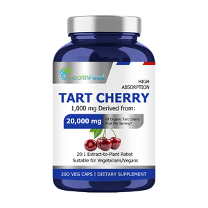 Cápsulas de Extracto de Cereza de Etiqueta Privada, Fórmula de Alta Absorción Derivada de 20000mg de Fruta Orgánica, Apoyo para Articulaciones y Músculos - Product Image 1