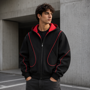 Felpa con Cappuccio Personalizzabile, Pesante 400 GSM, Vestibilità Regolare, Spessa e Confortevole, Personalizzazione Avanzata, Produzione su Misura - Product Image 3