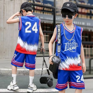 2025 été <span class=keywords><strong>tenue</strong></span> de sport pour enfants costume de <span class=keywords><strong>basket</strong></span>-ball hommes chemise d'entraînement à séchage rapide petit garçon maillot de <span class=keywords><strong>basket</strong></span>-ball - Product Image 3