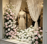 Kunstmatige bruidsdecoratie zijden rozenboeketten bloemen 10 hoofden roze rozenboeket bloemen