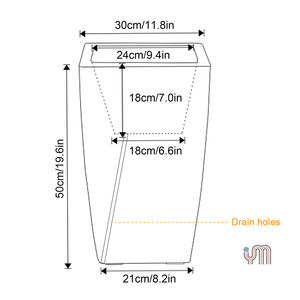 <span class=keywords><strong>Maceta</strong></span> <span class=keywords><strong>Led</strong></span> cuadrada de plástico para interior y exterior, 16 colores que cambian, luminosa - Product Image 6
