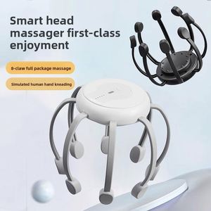 Nouveau masseur de tête intelligent de type pieuvre, masseur à griffes, thérapie du cuir chevelu, vibration, relaxation des méridiens, déblocage transfrontalier - Product Image 3