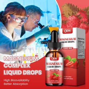 Biochealth GMP Halal OEM magnesio glicinato liquido gocce Private Label integratore per adulti muscolo nervoso calma rilassare - Product Image 5