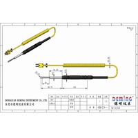 High Accuracy Handheld Thermocouple with Armored Handle and Flexible Sheath Thermocouple for Heating Metal Plate Groove Surfaces