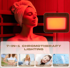 <span class=keywords><strong>Sauna</strong></span> Seca de Infrarrojos de Espectro Completo de 110 V, de Madera de Hemlock Canadiense, para 2 Personas, de Alta Calidad, para Interiores, para el Hogar - Product Image 4