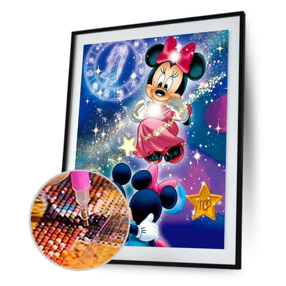 Kit di pittura diamante 5D fai da te trapano completo kit di arte del diamante del mouse del fumetto personalizzato per la pittura murale della decorazione della parete di casa