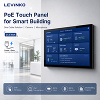 Panel Sentuh Dinding Levinko 21.5 Inci PoE Android dengan Kamera dan Mikrofon untuk Kontrol Bangunan Pintar