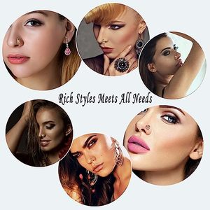 Tùy Chỉnh Nhiều Dễ Thương Bướm Trái Tim Thép Không Gỉ Mũi Nhẫn L Hình Dạng Mũi Vòng <span class=keywords><strong>Stud</strong></span> Cho Phụ Nữ Vàng Mũi Xỏ Đồ Trang Sức - Product Image 6