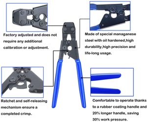 Pince à sertir pour pinces en acier inoxydable <span class=keywords><strong>de</strong></span> 3/8 "à 1" <span class=keywords><strong>PEX</strong></span> Clamp Cinch Tool - Product Image 3