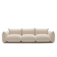 Ensemble de canapé-lit en tissu de style nordique moderne, design inclinable pour petits appartements - Style minimaliste de luxe léger
