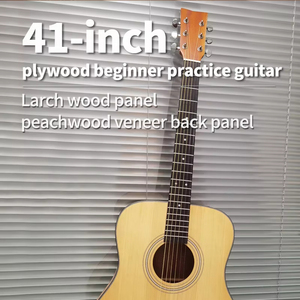 غيتار صوتي غير لامع 40 بوصة مع فتحة عنق ماهوجني تقنية خشب رقائقي للأصابع جسم للمبتدئين عشاق الموسيقى 6 سلاسل - Product Image 3