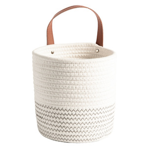 Desktop woven cosmetic <b>storage</b> basket, <b>hanging</b> basket, <b>wall</b>-mounted <b>storage</b> basket, small flower basket, portable kitchen - Product Image 3
