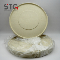 Tapa de Bagazo Grande Personalizada para Tazón, Ecológica, Compostable, de Caña de Azúcar, con Logotipo OEM, para Arroz, Fideos, Postres, Eventos, Aprobada por LFGB, ISO 9001