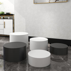 Supports de décoration dorés, étagère de mariage, maison, carré 40 x 40, cube, ensemble économique, buffet, acrylique noir et blanc, rehausseurs de nourriture avec design - Product Image 3