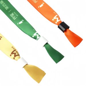 Stilvolles Stoff armband Kon figur ier bares Stoff armband Farbstoff-Sublimationsband-Armband mit Kunststoff verschluss für politische Kampagnen - Product Image 4