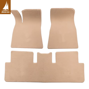 พรมปูพื้นรถยนต์หรูหราสีเบจ ไนลอนแท้ทั้งชุด <span class=keywords><strong>ราคา</strong></span>โรงงาน สำหรับรถยนต์เทสล่า รุ่น <span class=keywords><strong>3</strong></span>/รุ่น X กันน้ำและกันลื่น - Product Image 4