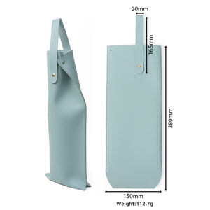 Elegante Bolsa de Vino de Cuero PU con Esquinas Plegables, Lista para Regalo, Portabotellas Individual Portátil para Amantes del Vino, Regalo para Campamentos al Aire Libre - Product Image 6